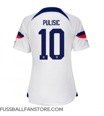 Vereinigte Staaten Christian Pulisic #10 Replik Heimtrikot Damen WM 2022 Kurzarm